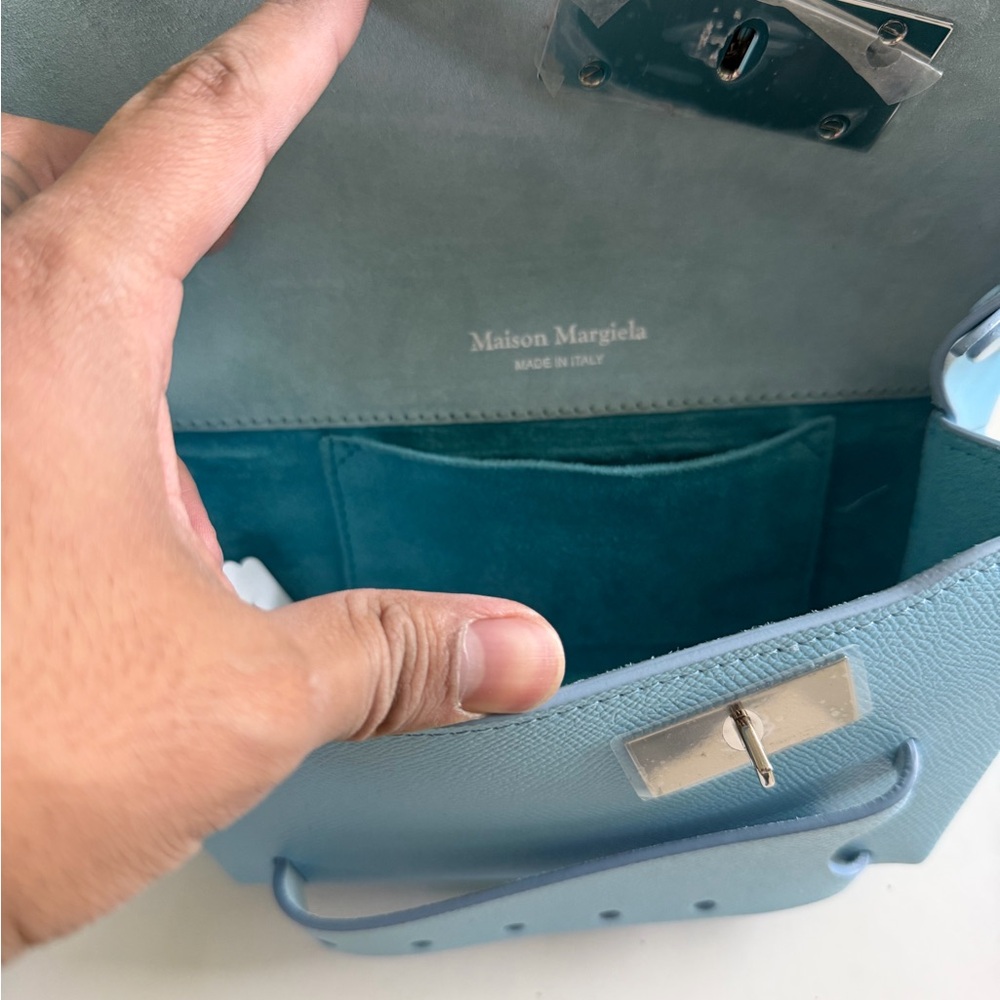 Maison Martin Margiela Light Blue Leather Shoulder Bag